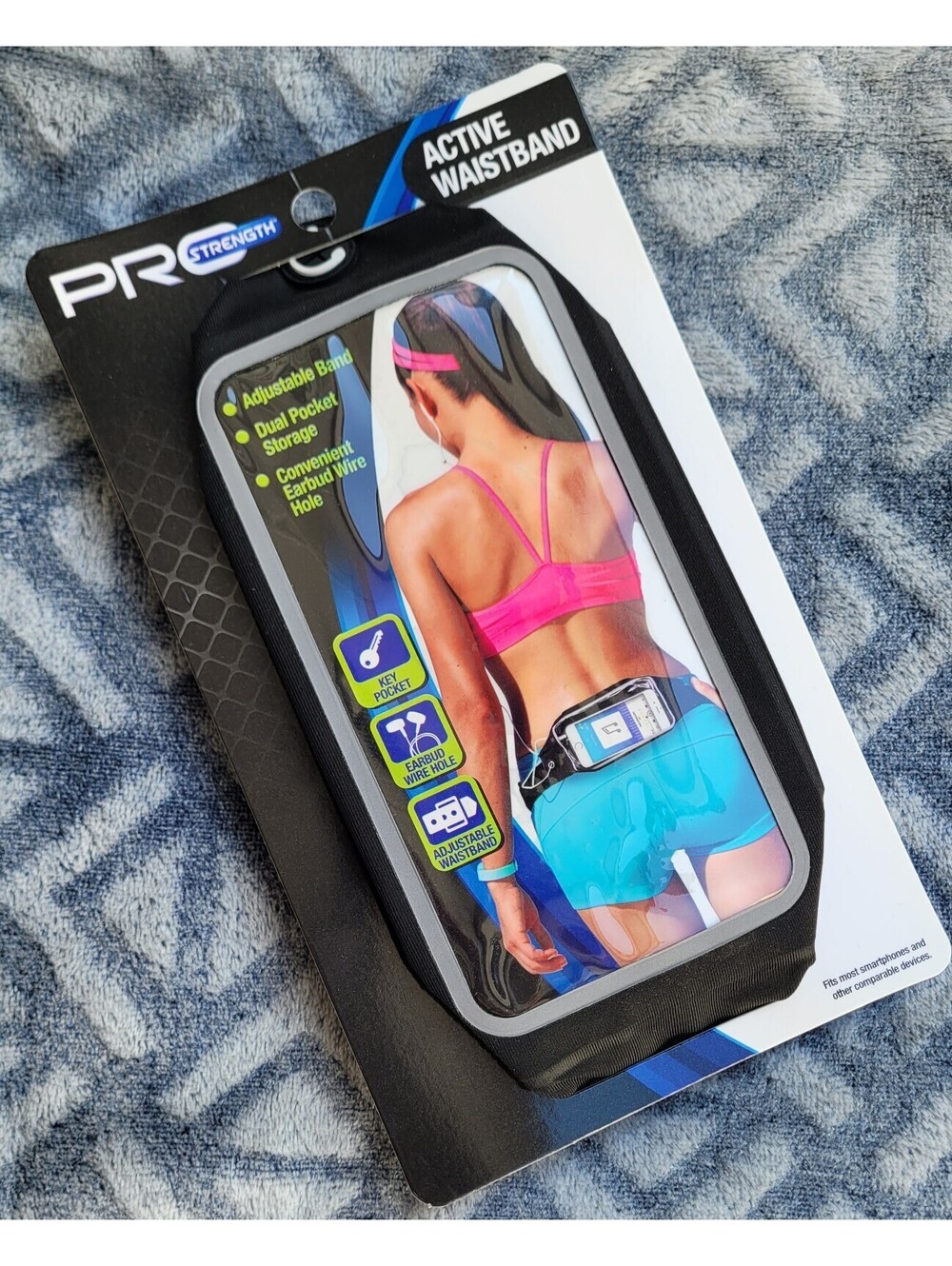 PRO STRENGTH ACTIVE WAISTBAND ADJUSTABLE BAND STORAGE FOR RUNNING EXERCISE